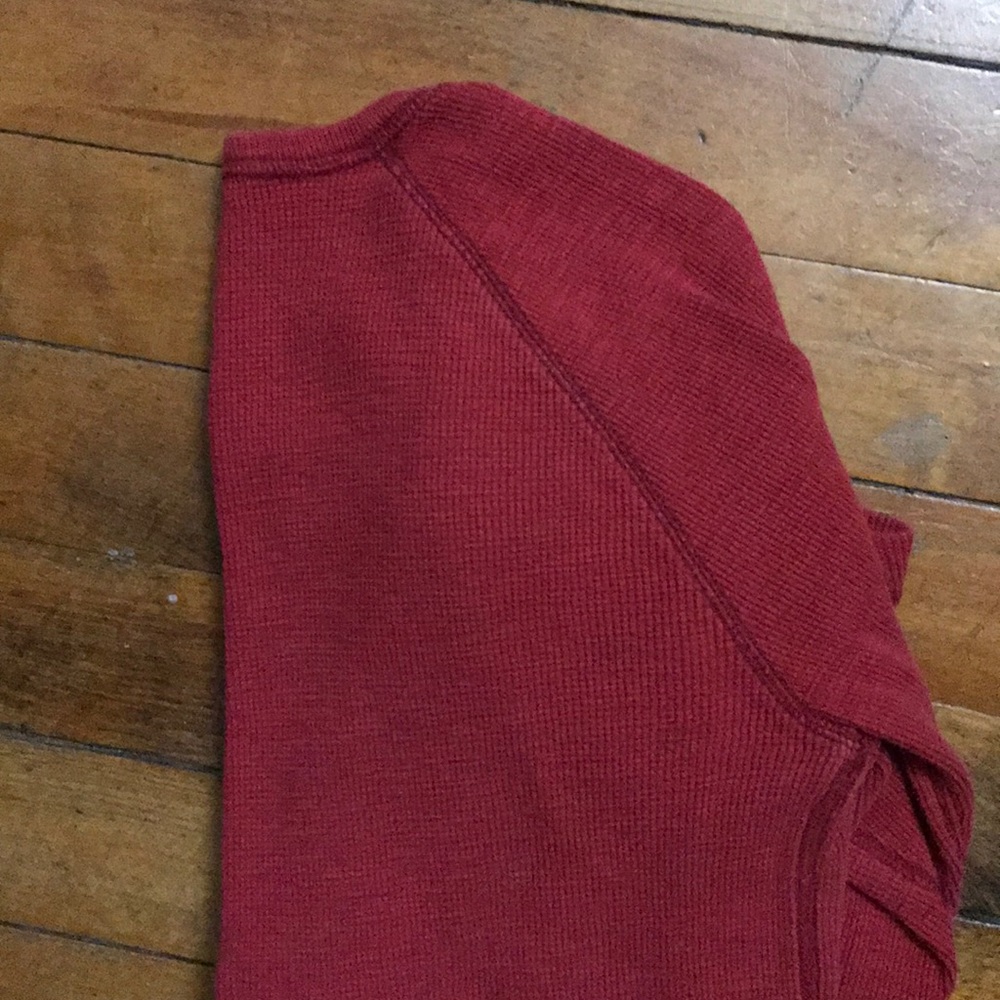 Long sleeve, red, thermal shirt. AE